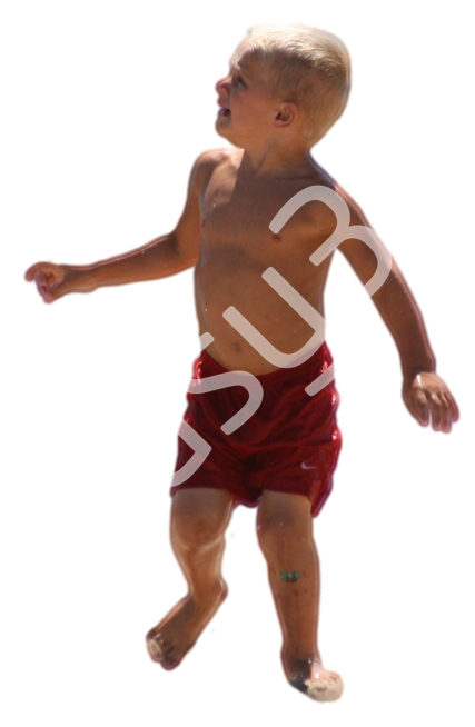 (Single) Beach People V. 1 #028 young boy, running forward