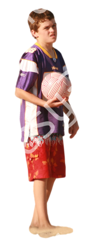 (Single) Beach People V. 1 #046 boy, holding ball