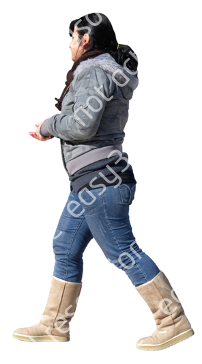 (Single) Cool Weather Casual V. 1 #018 young woman, walking