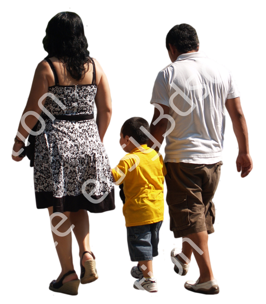 (Single) Casual People V. 2 #025 family, walking